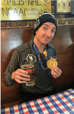 Post-race refreshments after the New York City Marathon
