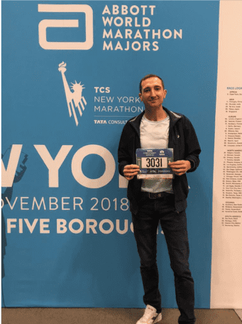 New York City Marathon number pickup at the Expo